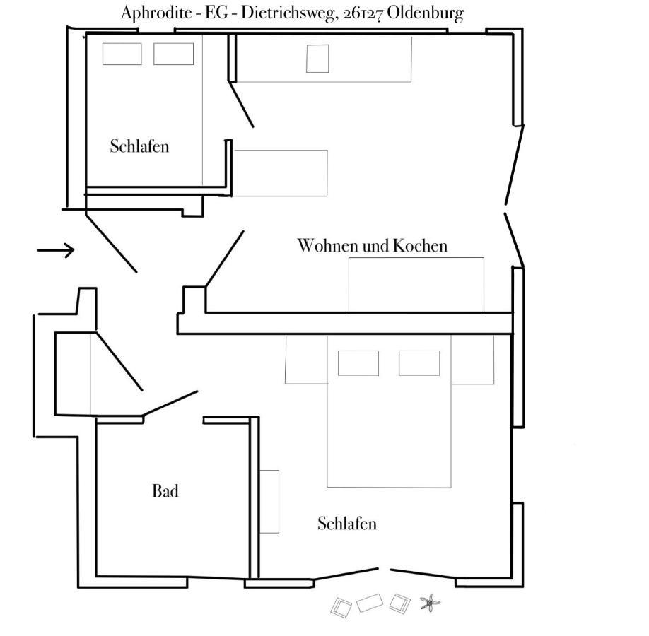 Apartment Prinzessin Aphrodite - Zimmerprinzen Olsztyn Bagian luar foto